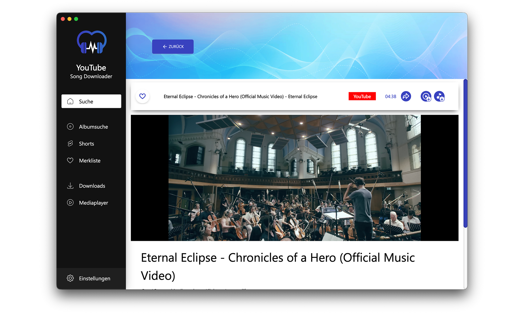 YouTube Song Downloader mit Merkliste und gespeicherten Playlists